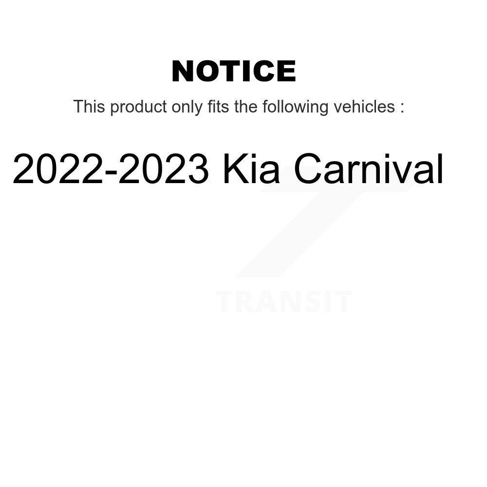 Front Disc Brake Rotors Pair For 2022-2023 Kia Carnival K8-102604 - Image 2