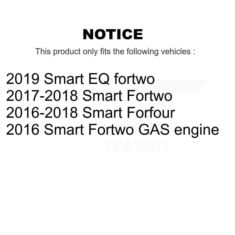 Front Disc Brake Rotors Pair For Smart Fortwo EQ fortwo Forfour K8-102607 - Image 2