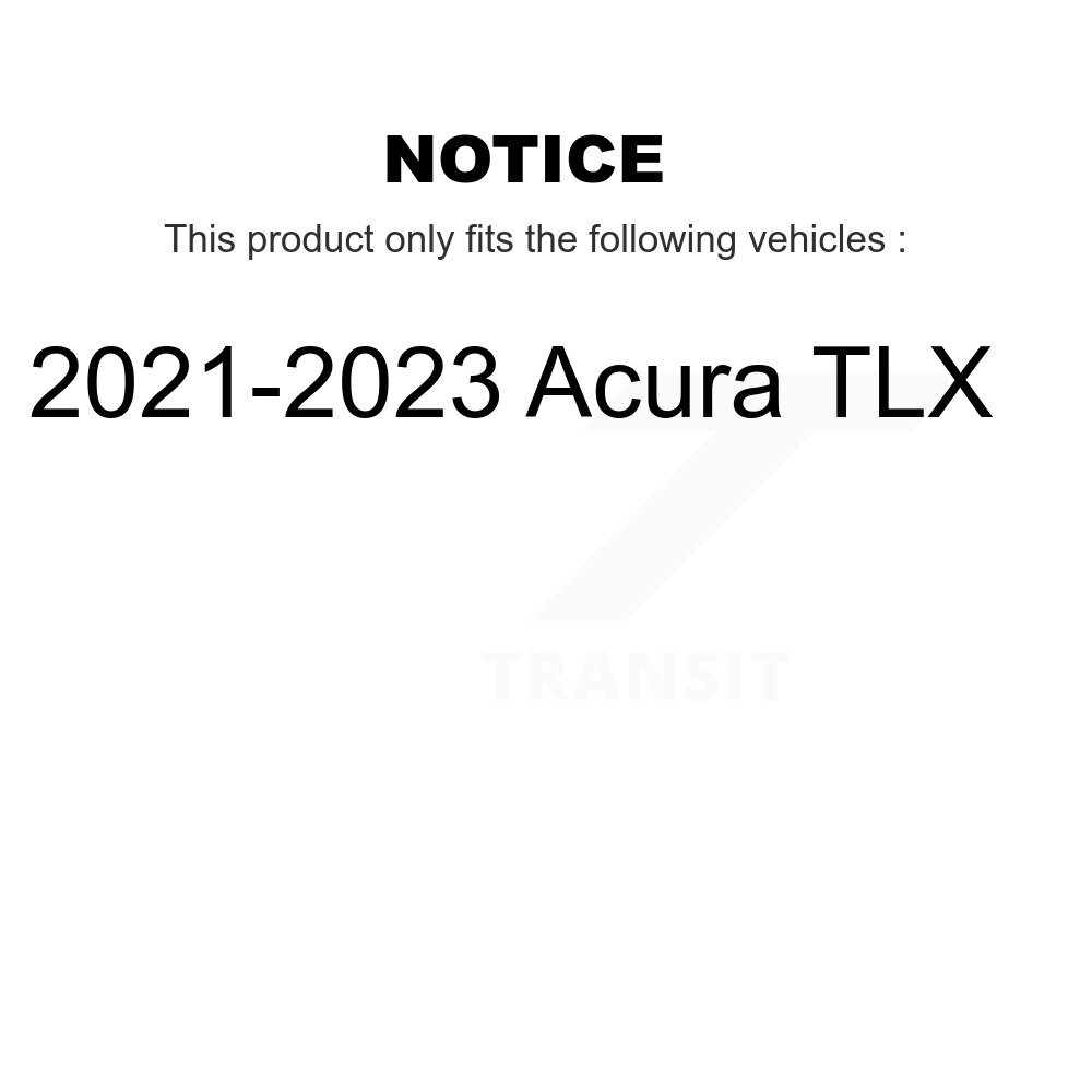 Rear Disc Brake Rotors Pair For 2021-2023 Acura TLX K8-102652 - Image 2