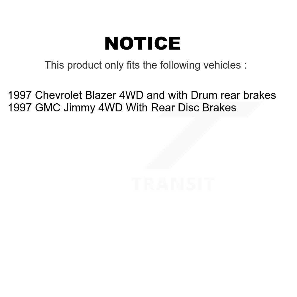 Front Disc Brake Rotors And Ceramic Pads Kit For 1997 Chevrolet Blazer GMC Jimmy K8C-100039 - Image 2