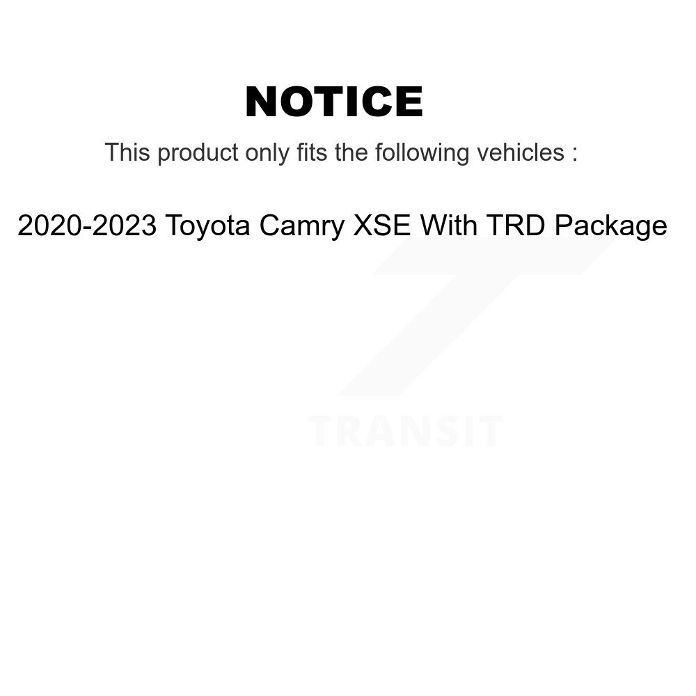 Front Disc Brake Rotors & Ceramic Pad Kit For 2020-2023 Toyota Camry XSE With TRD Package K8C-100042 - Image 2