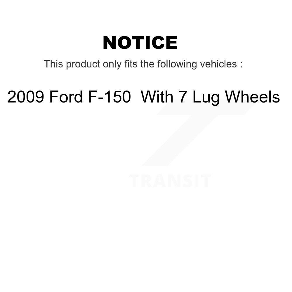 Front Disc Brake Rotors And Ceramic Pads Kit For 2009 Ford F-150 With 7 Lug Wheels K8C-100100 - Image 2