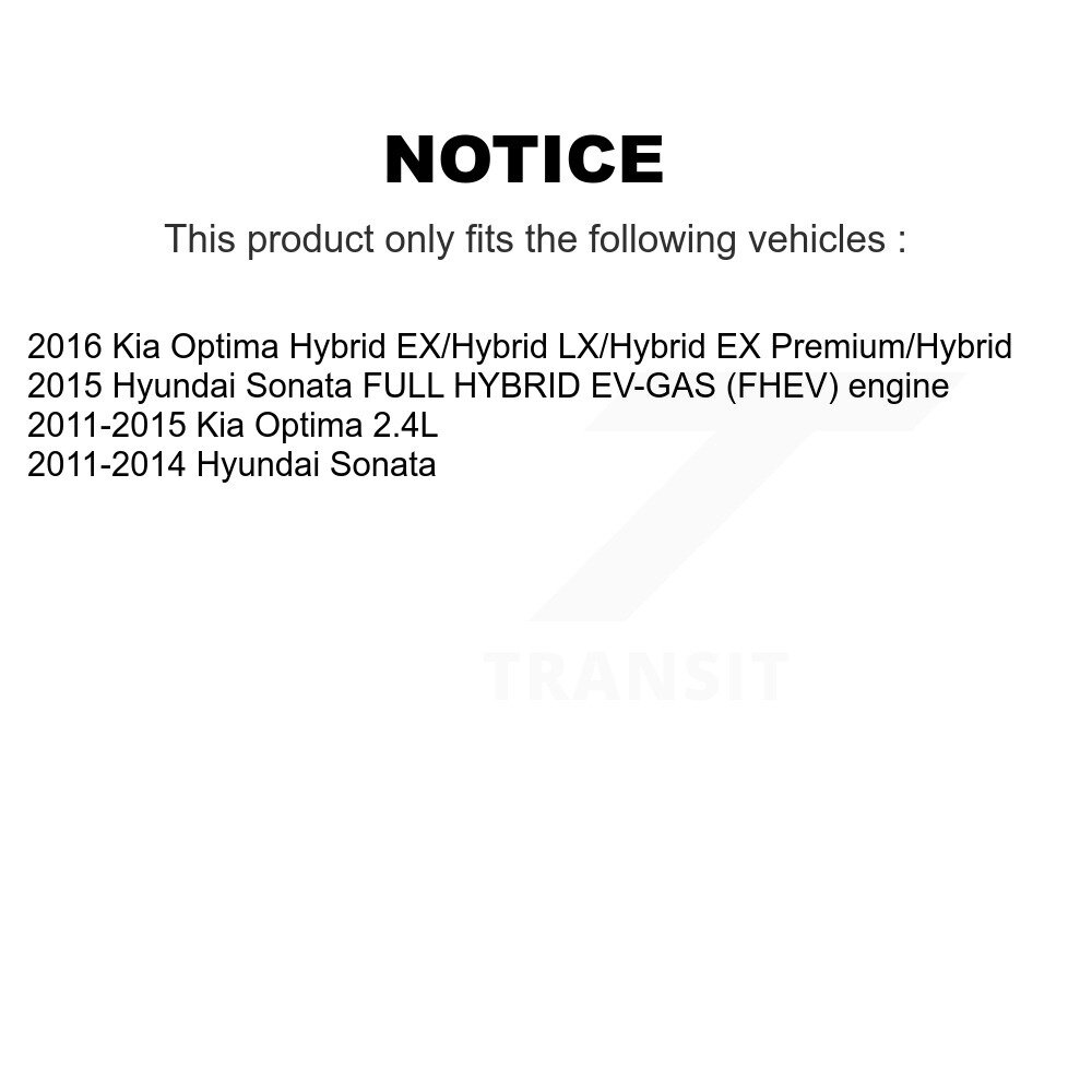 Front Disc Brake Rotors And Ceramic Pads Kit For Hyundai Sonata Kia Optima K8C-100123 - Image 2