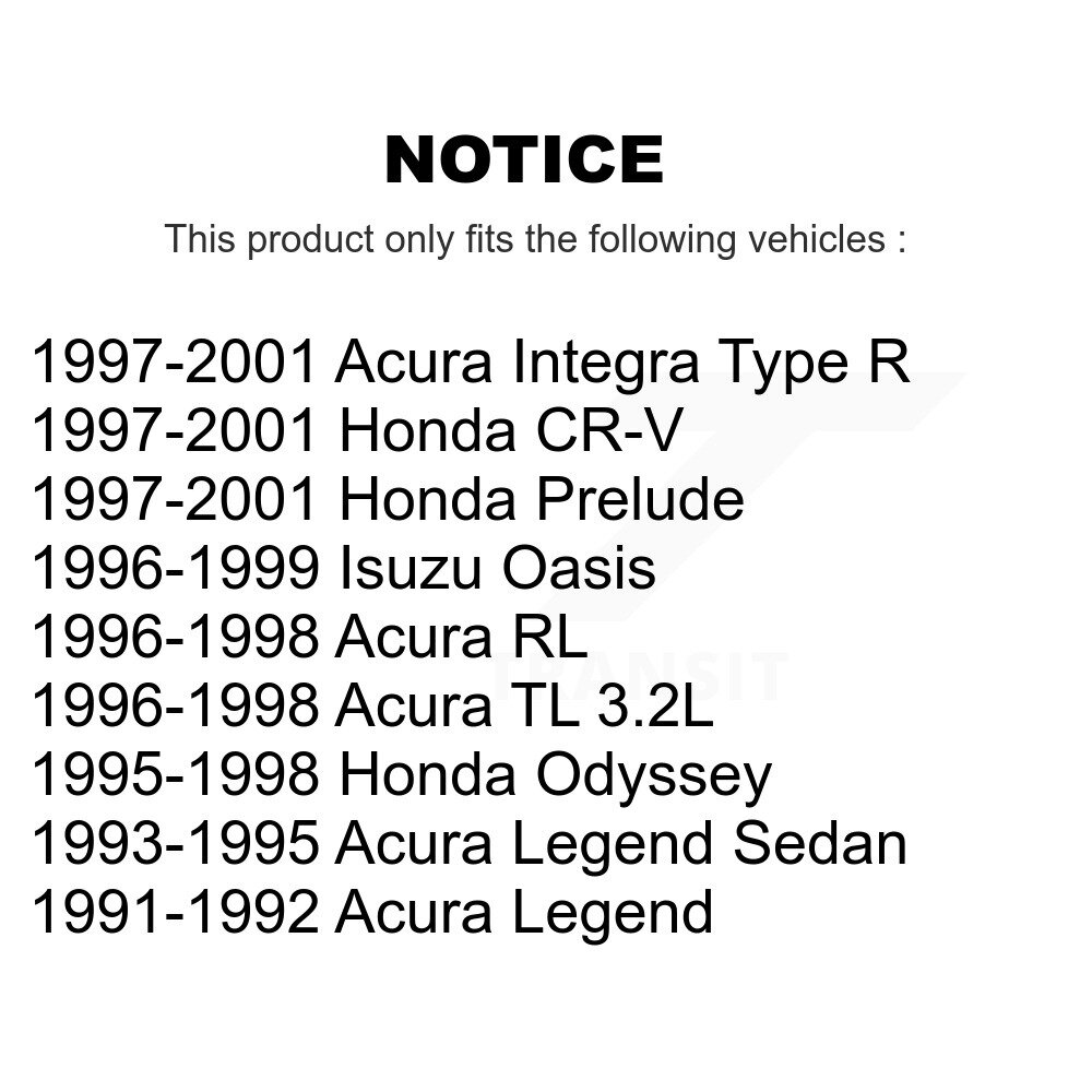 Front Brake Rotors Ceramic Pad Kit For Honda CR-V Acura Prelude Integra Odyssey TL Legend K8C-100169 - Image 2