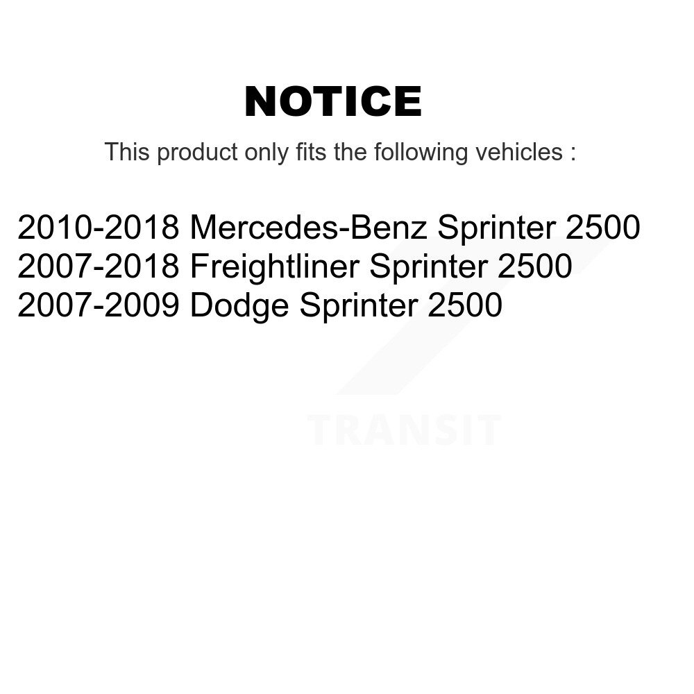 Front Disc Brake Rotor Ceramic Pad Kit For Sprinter 2500 Mercedes-Benz Dodge Freightliner K8C-100178 - Image 2