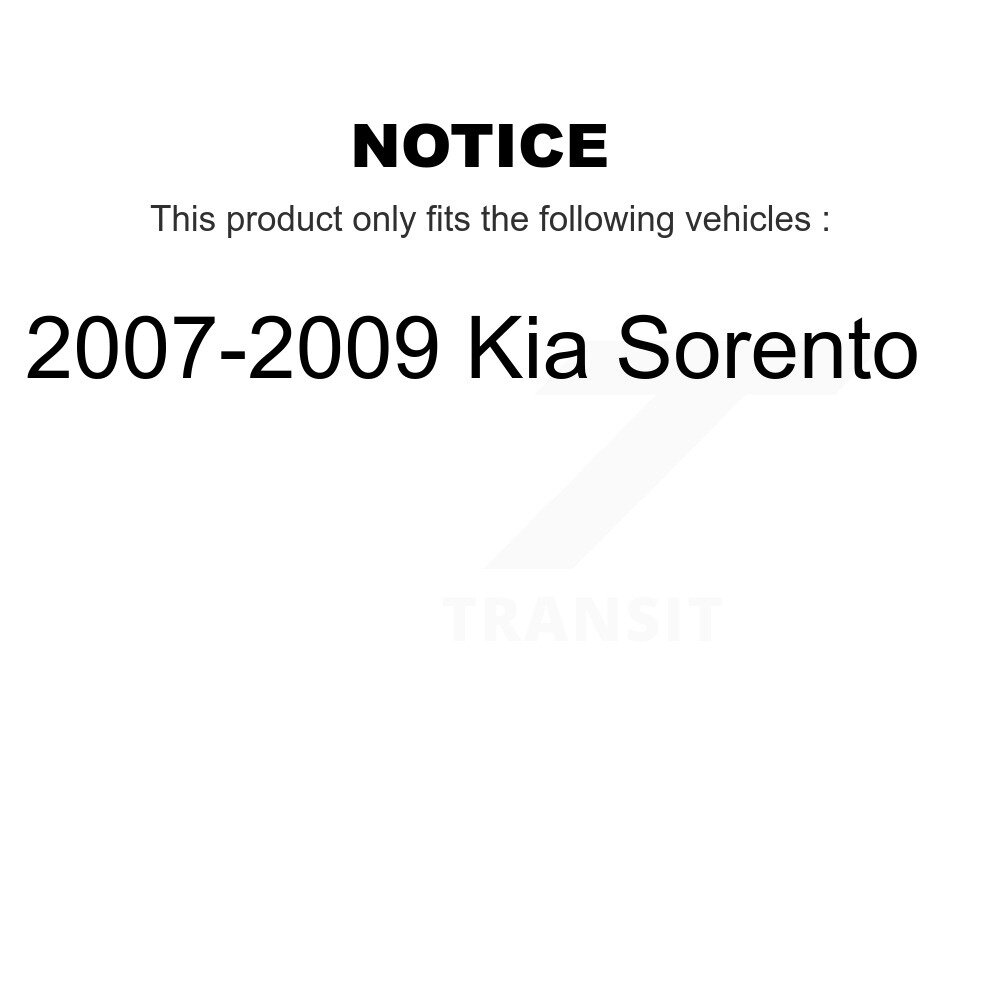 Front Disc Brake Rotors And Ceramic Pads Kit For 2007-2009 Kia Sorento K8C-100207 - Image 2