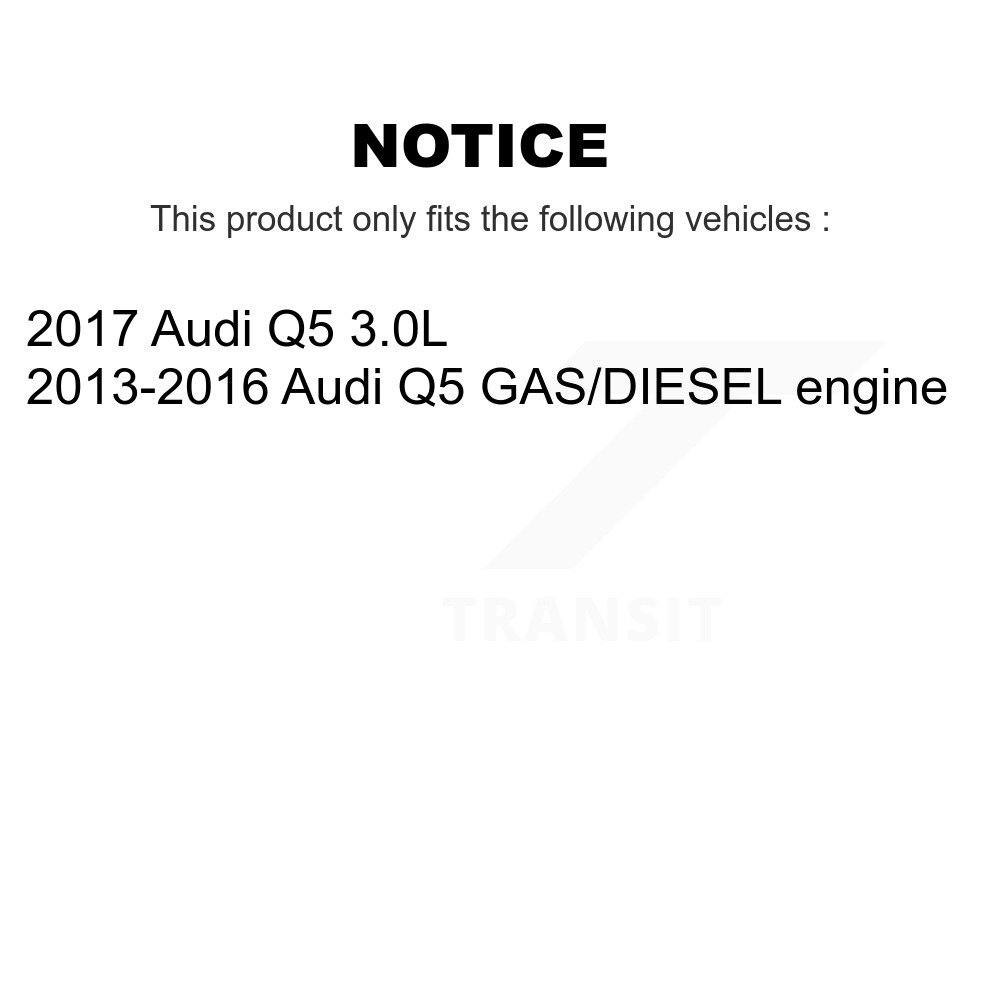 Front Disc Brake Rotors And Ceramic Pads Kit For Audi Q5 K8C-100302 - Image 2