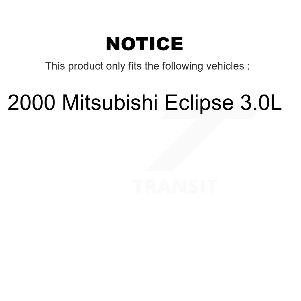 Front Disc Brake Rotors And Ceramic Pads Kit For 2000 Mitsubishi Eclipse 3.0L K8C-100326 - Image 2
