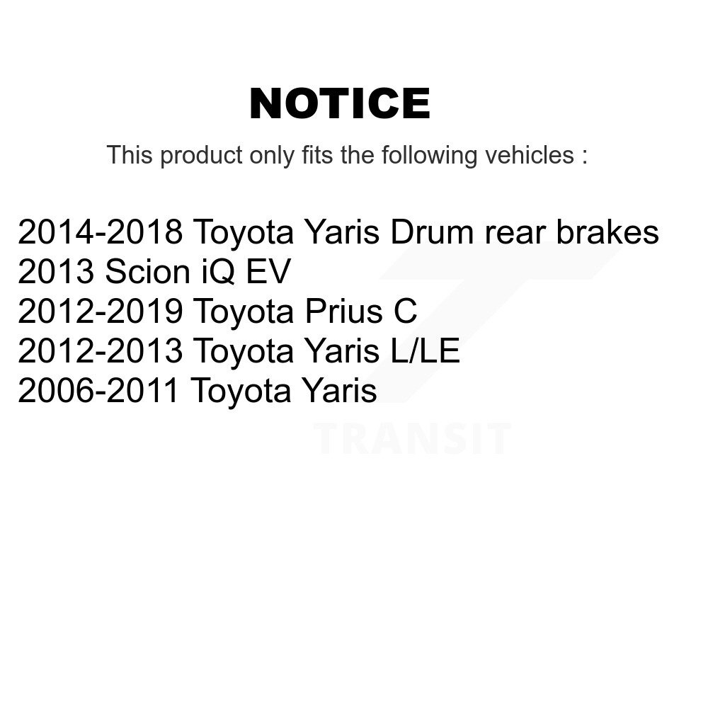 Front Disc Brake Rotors And Ceramic Pads Kit For Toyota Yaris Prius C Scion iQ K8C-100425 - Image 2