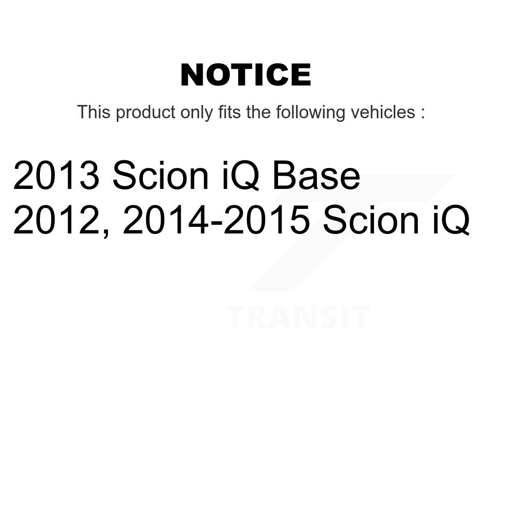 Front Disc Brake Rotors And Ceramic Pads Kit For Scion iQ K8C-100427 - Image 2