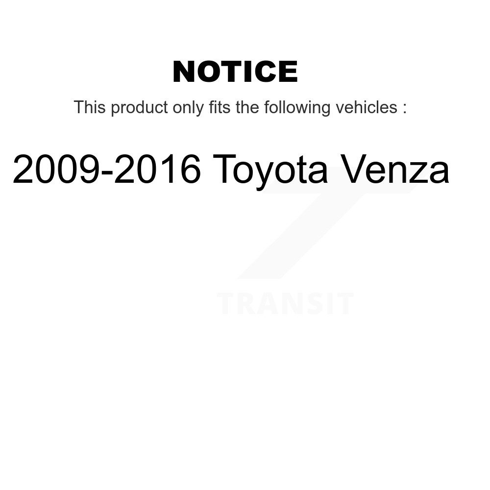 Front Disc Brake Rotors And Ceramic Pads Kit For 2009-2016 Toyota Venza K8C-100448 - Image 2