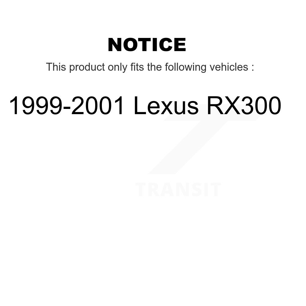 Front Disc Brake Rotors And Ceramic Pads Kit For 1999-2001 Lexus RX300 K8C-100512 - Image 2
