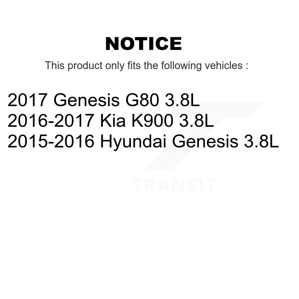Front Disc Brake Rotors And Ceramic Pads Kit For Hyundai Genesis G80 Kia K900 3.8L K8C-100565 - Image 2