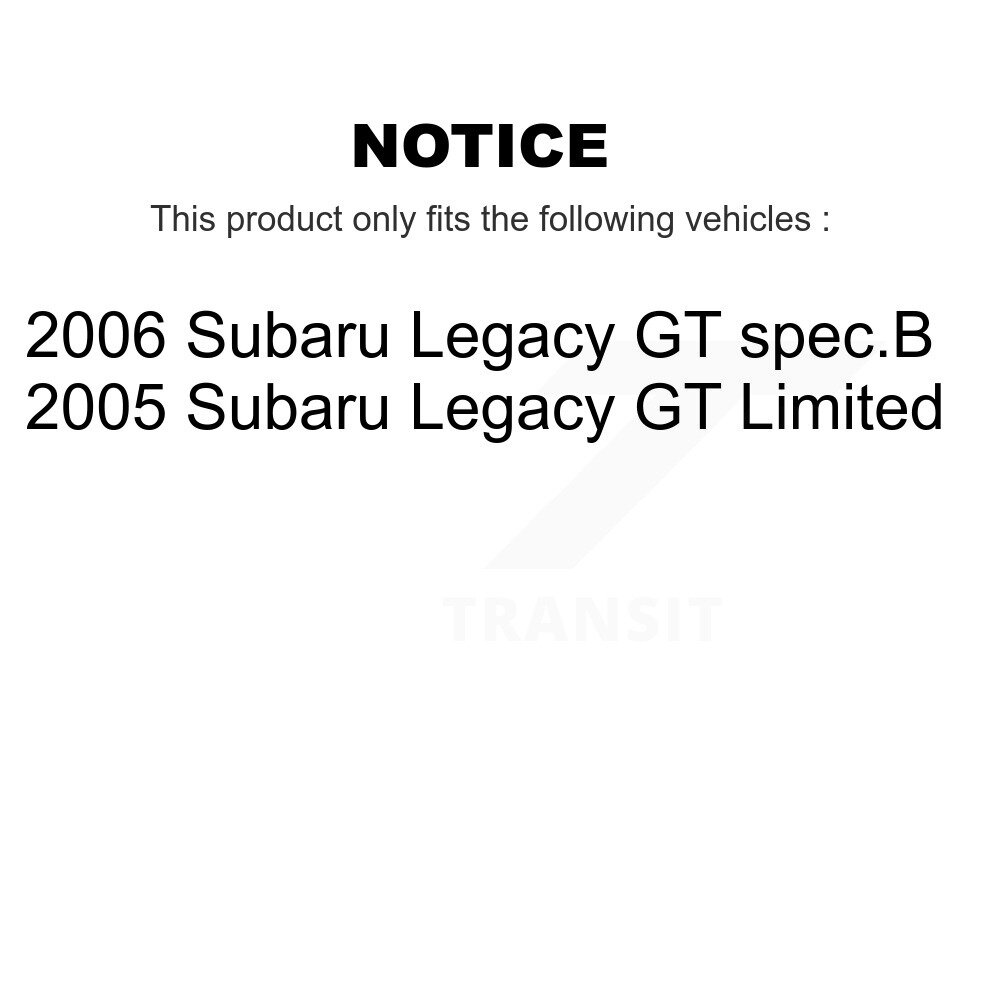 Front Disc Brake Rotors And Ceramic Pads Kit For Subaru Legacy K8C-100571 - Image 2