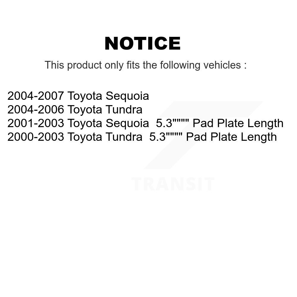 Front Disc Brake Rotors And Ceramic Pads Kit For Toyota Tundra Sequoia K8C-100584 - Image 2