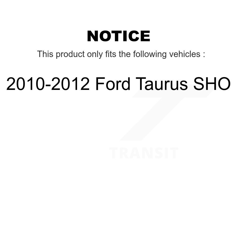 Front Disc Brake Rotors And Ceramic Pads Kit For 2010-2012 Ford Taurus SHO K8C-100601 - Image 2