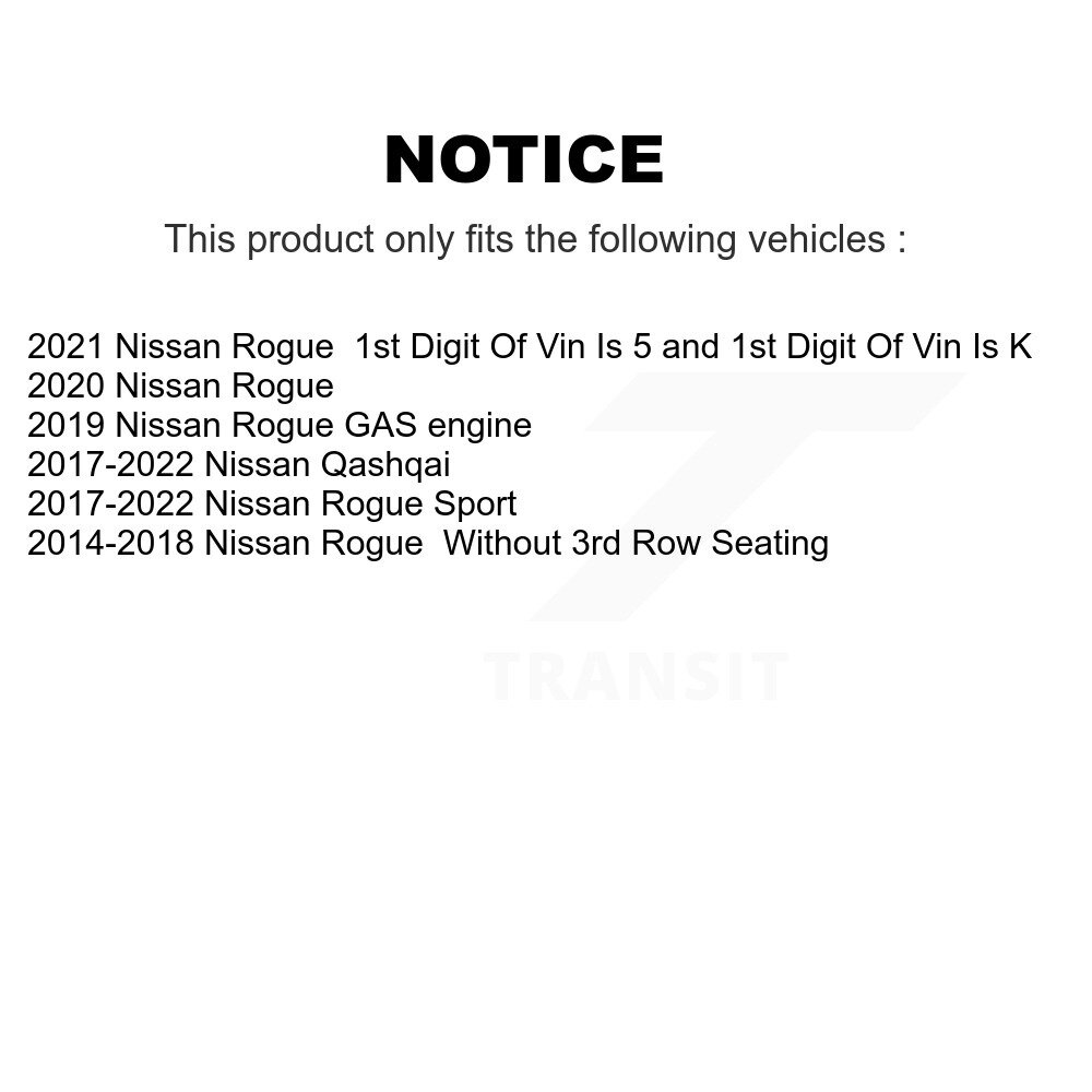 Front Disc Brake Rotors And Ceramic Pads Kit For Nissan Rogue Sport Qashqai K8C-100614 - Image 2