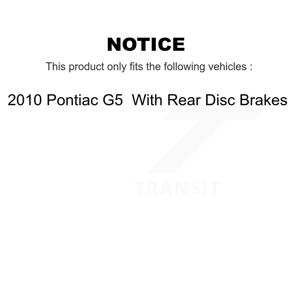 Front Disc Brake Rotors And Ceramic Pads Kit For 2010 Pontiac G5 With Rear Brakes K8C-100656 - Image 2