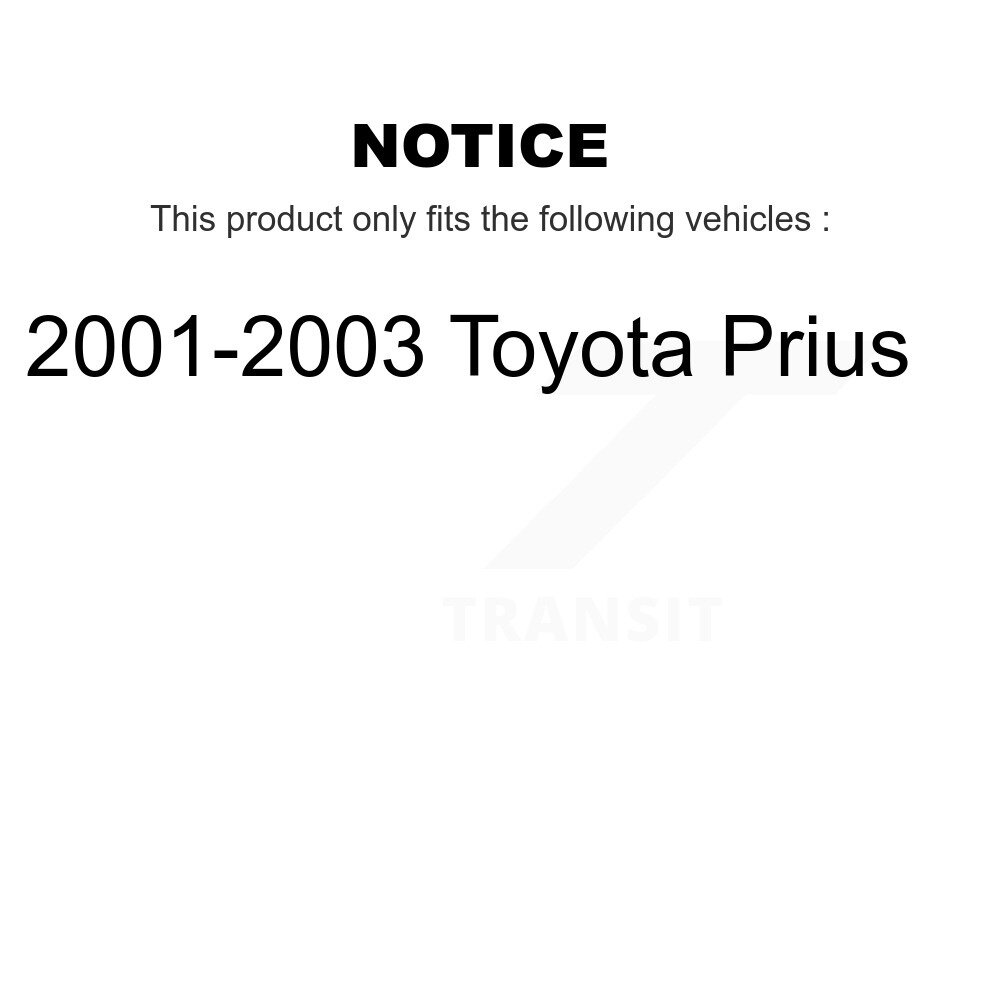 Front Disc Brake Rotors And Ceramic Pads Kit For 2001-2003 Toyota Prius K8C-100680 - Image 2