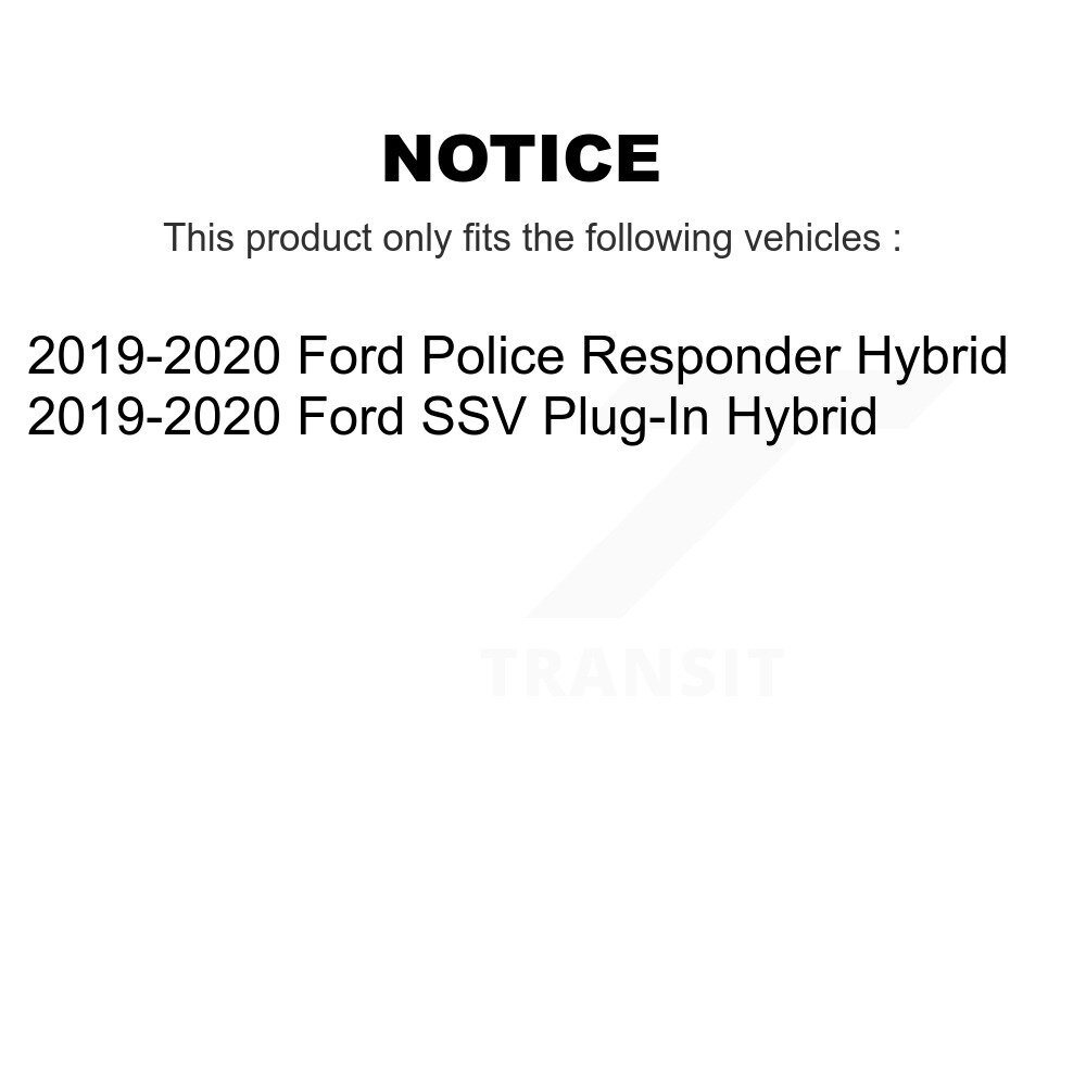 Front Brake Rotors Ceramic Pad Kit For 2019-2020 Ford Police Responder Hybrid SSV Plug-In K8C-100709 - Image 2