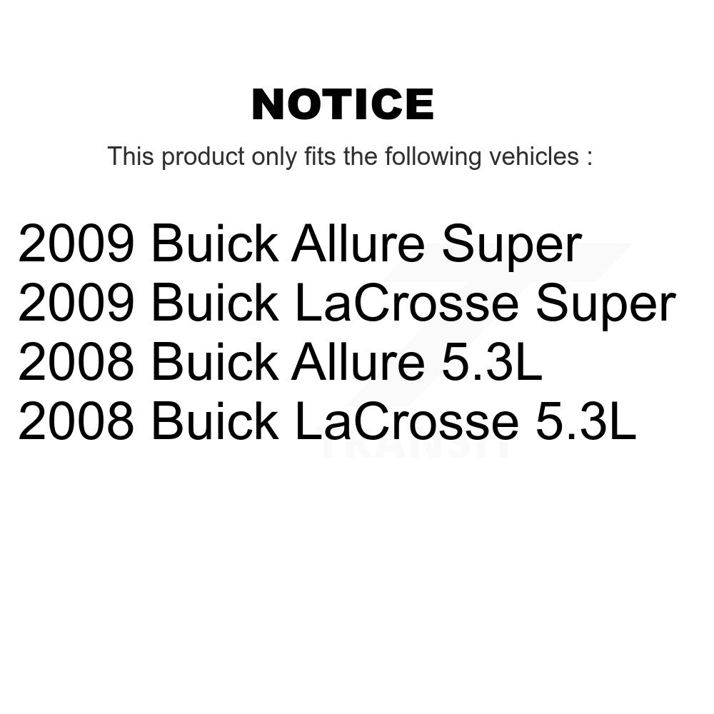 Front Rear Disc Brake Rotors And Ceramic Pads Kit For Buick LaCrosse Allure K8C-100785 - Image 2
