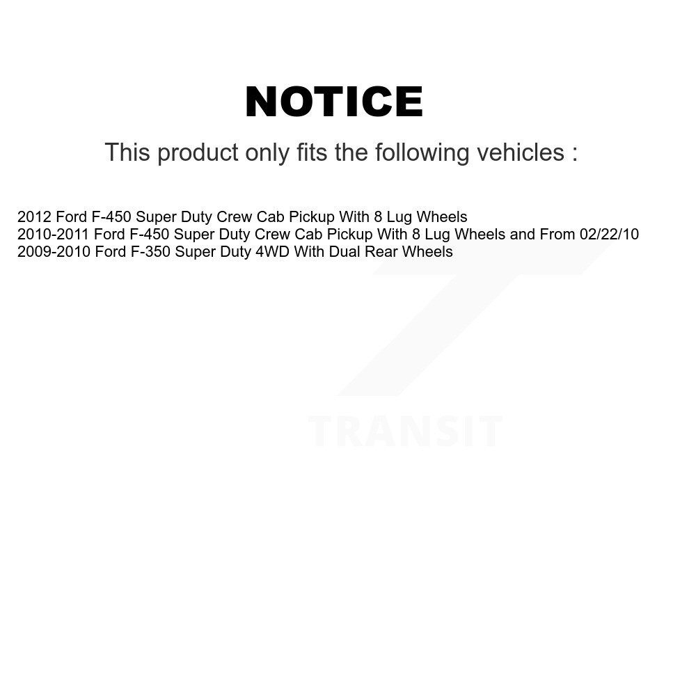 Front Rear Disc Brake Rotors And Ceramic Pads Kit For Ford F-350 Super Duty F-450 K8C-100802 - Image 2