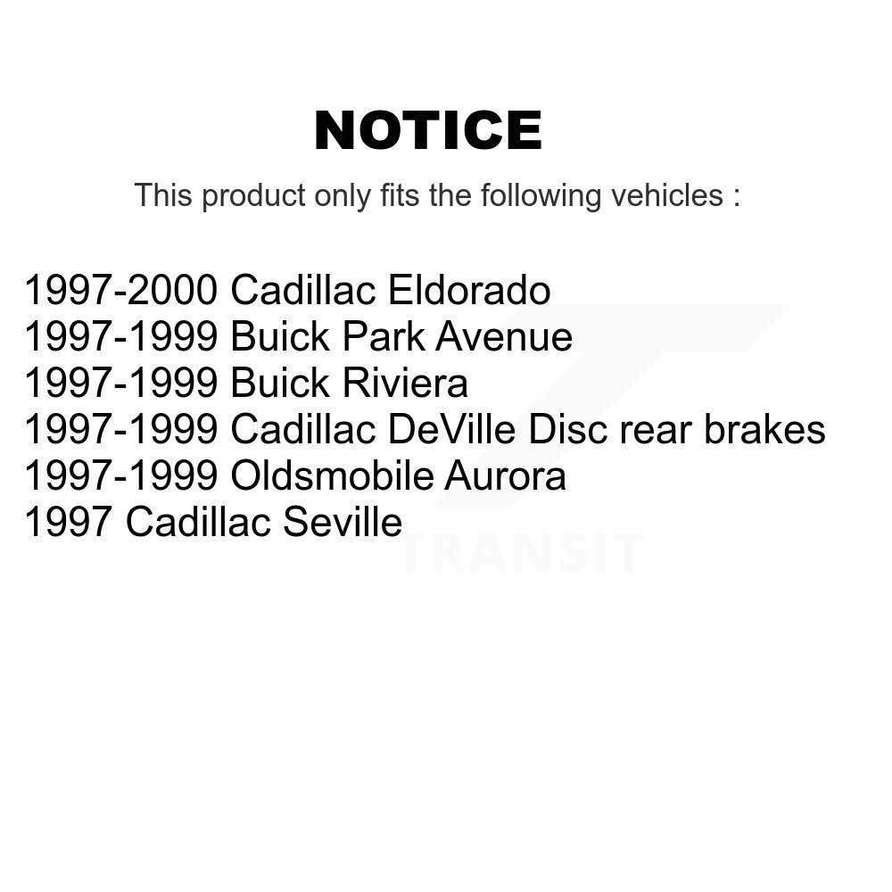 Front Rear Brake Rotors & Ceramic Pad Kit For Cadillac DeVille Buick Park Avenue Eldorado K8C-100851 - Image 2