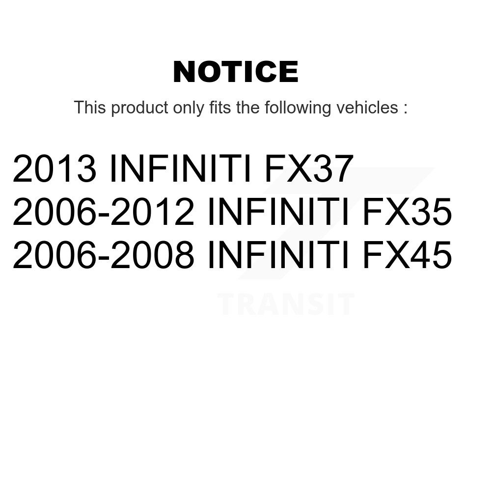 Front Rear Disc Brake Rotors And Ceramic Pads Kit For INFINITI FX35 FX37 FX45 K8C-100899 - Image 2