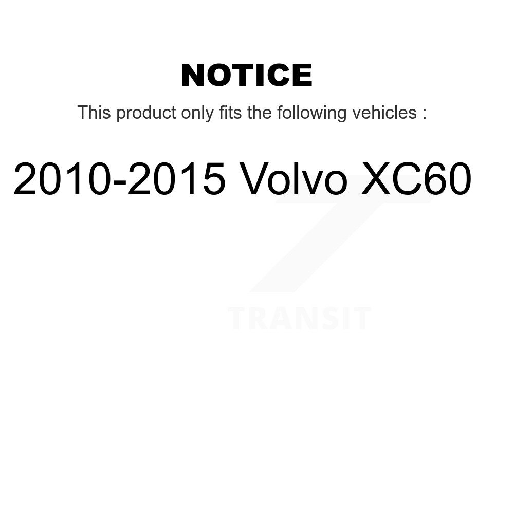Front Rear Disc Brake Rotors And Ceramic Pads Kit For 2010-2015 Volvo XC60 K8C-100936 - Image 2