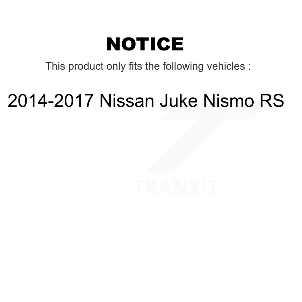 Front Rear Disc Brake Rotors And Ceramic Pads Kit For 2014-2017 Nissan Juke Nismo RS K8C-100972 - Image 2