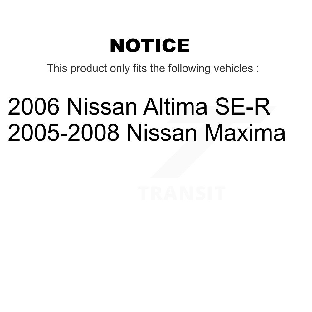 Front Rear Disc Brake Rotors And Ceramic Pads Kit For Nissan Altima Maxima K8C-100981 - Image 2