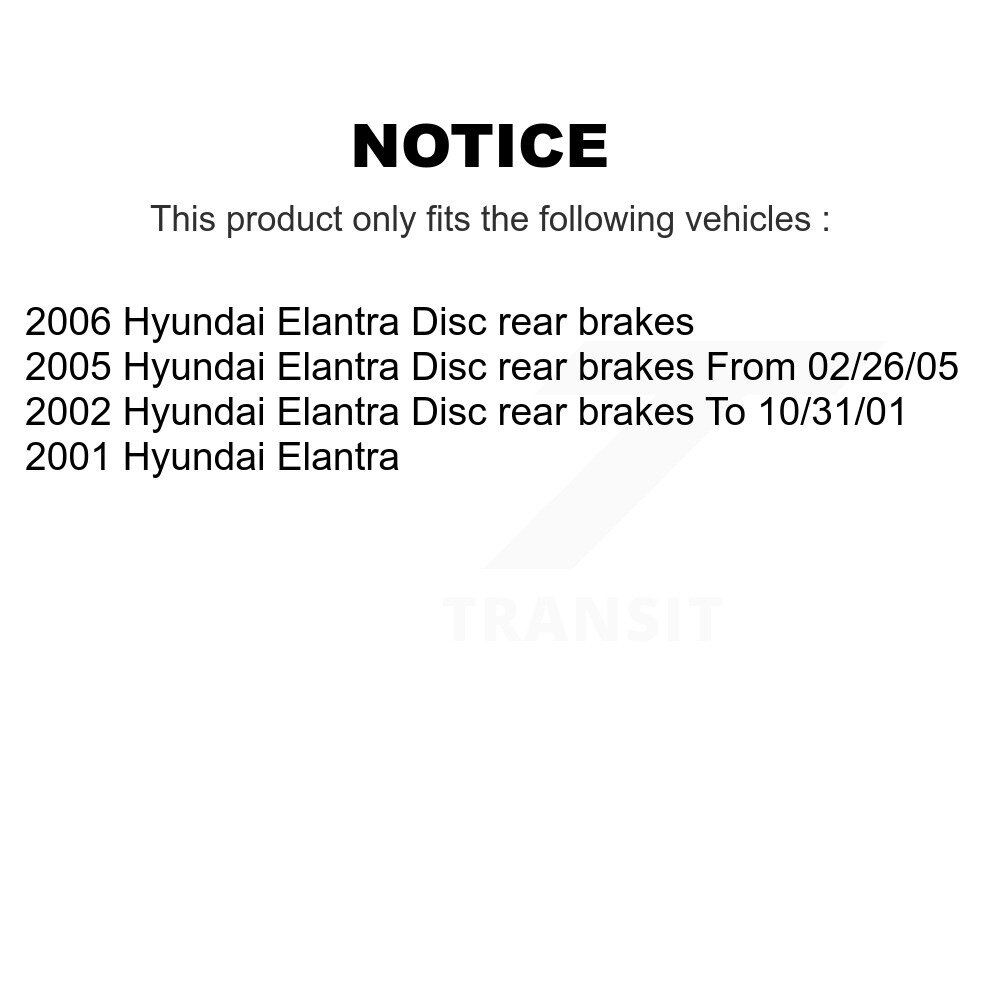 Front Rear Disc Brake Rotors And Ceramic Pads Kit For Hyundai Elantra K8C-101006 - Image 2