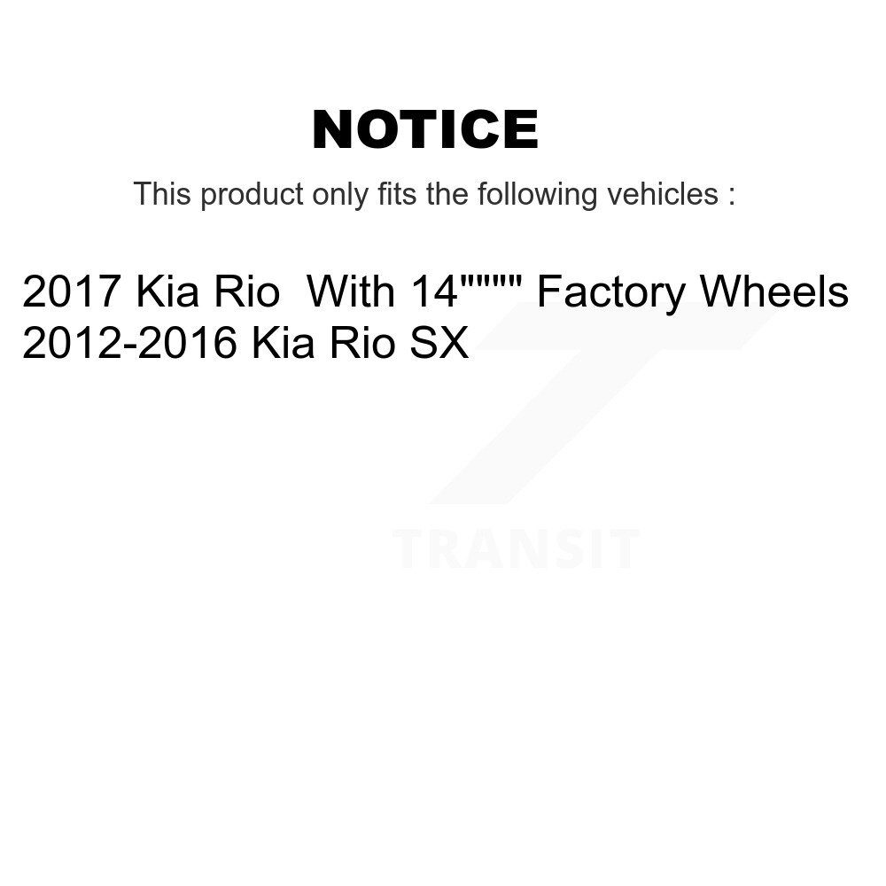 Front Rear Disc Brake Rotors And Ceramic Pads Kit For Kia Rio K8C-101019 - Image 2