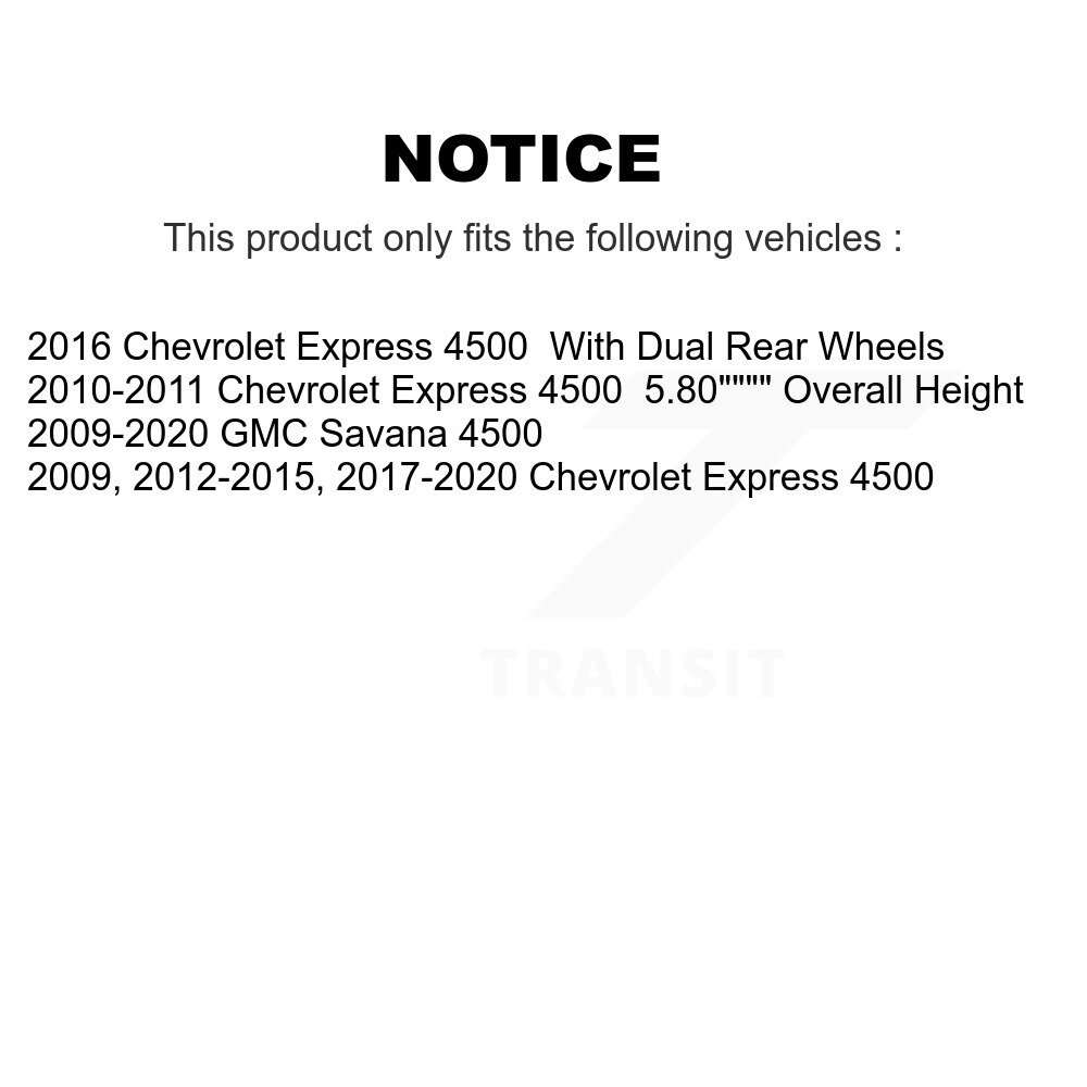 Front Rear Disc Brake Rotors And Ceramic Pads Kit For Chevrolet Express 4500 GMC Savana K8C-101041 - Image 2