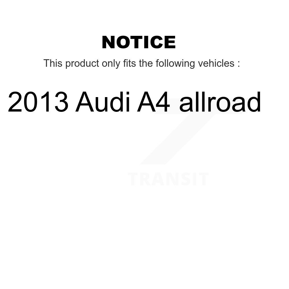 Front Rear Disc Brake Rotors And Ceramic Pads Kit For 2013 Audi A4 allroad K8C-101071 - Image 2