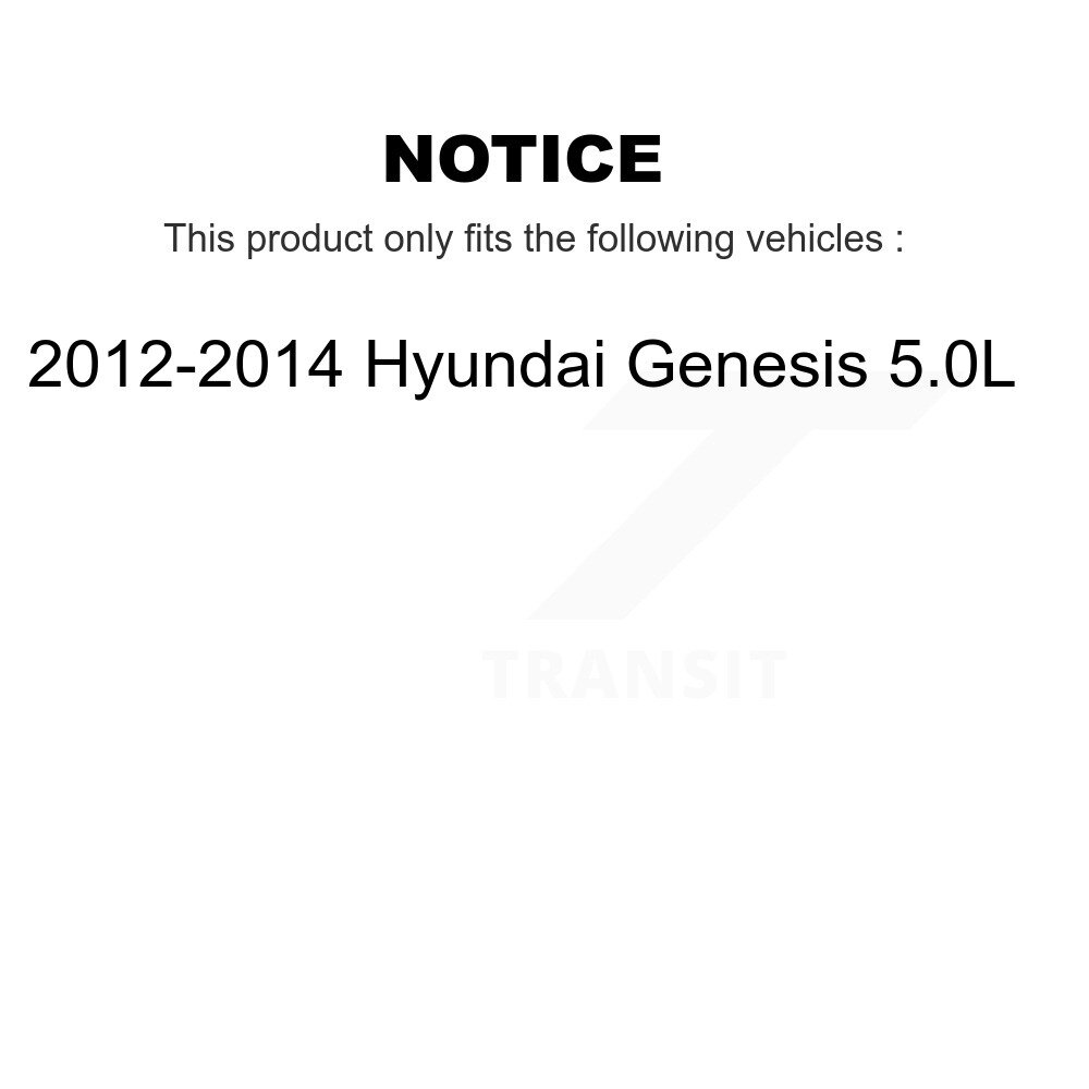 Front Rear Disc Brake Rotors And Ceramic Pads Kit For 2012-2014 Hyundai Genesis 5.0L K8C-101082 - Image 2