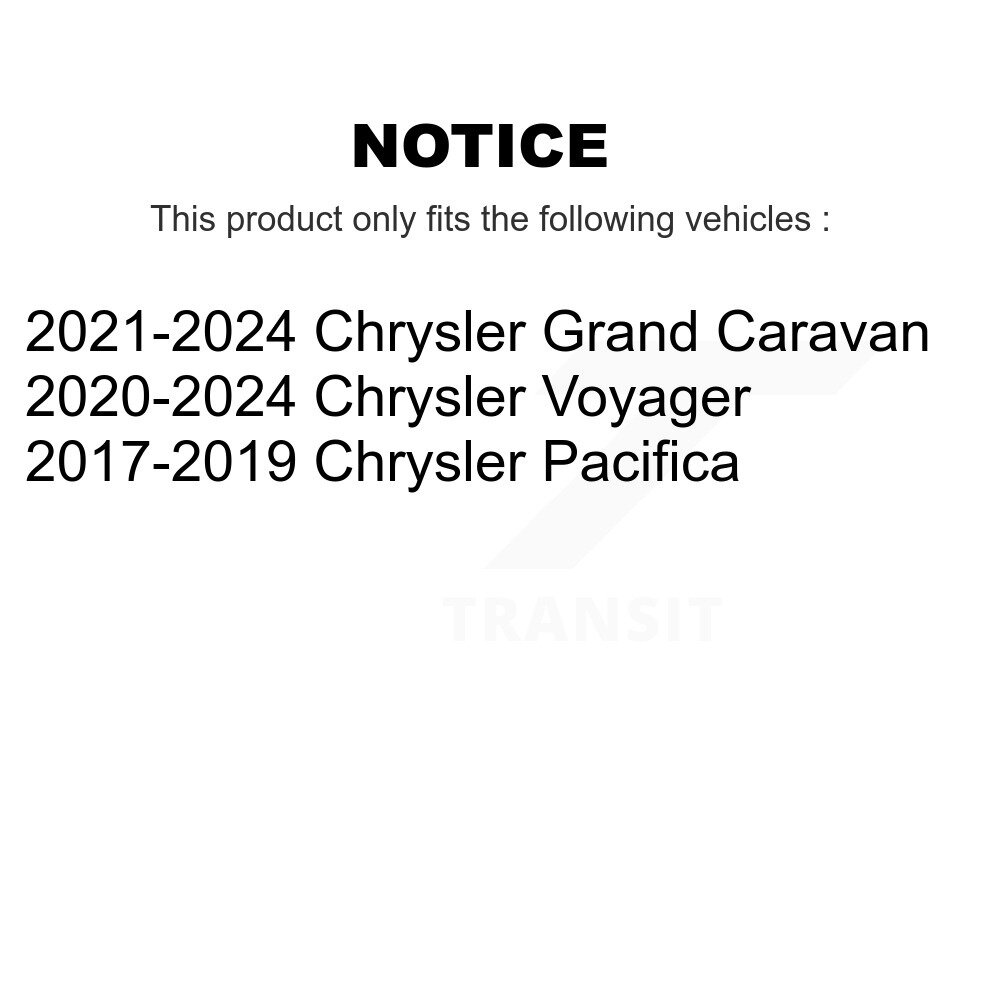 Front Rear Disc Brake Rotor & Ceramic Pad Kit For Chrysler Pacifica Grand Caravan Voyager K8C-101112 - Image 2