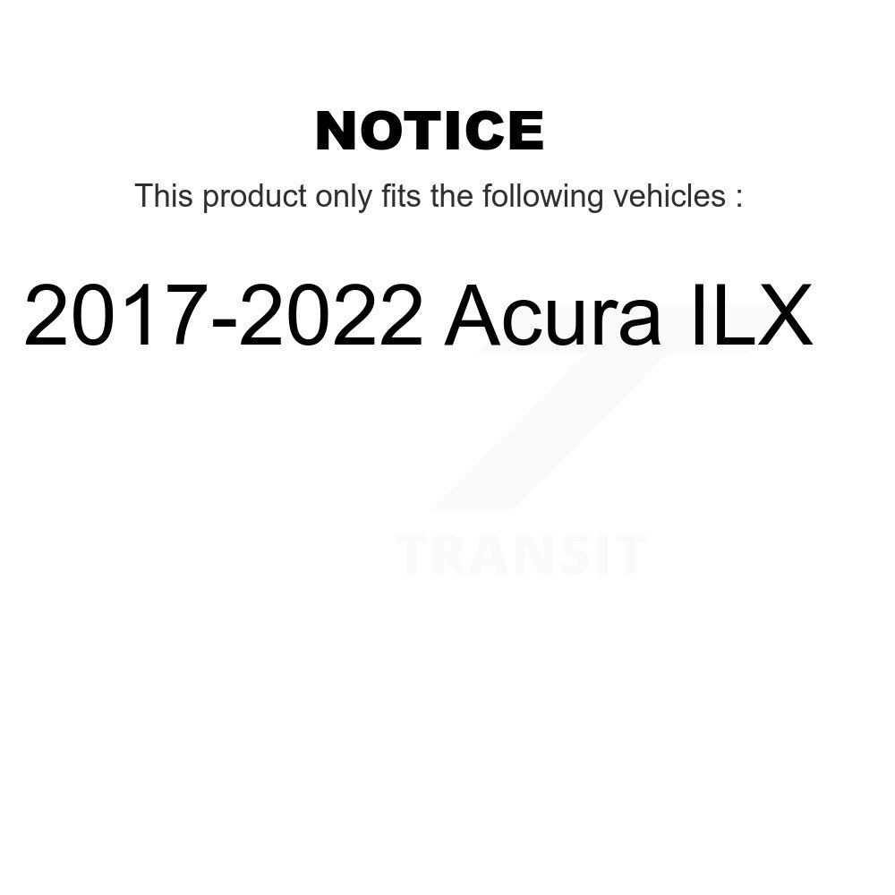 Front Rear Disc Brake Rotors And Ceramic Pads Kit For 2017-2022 Acura ILX K8C-101162 - Image 2