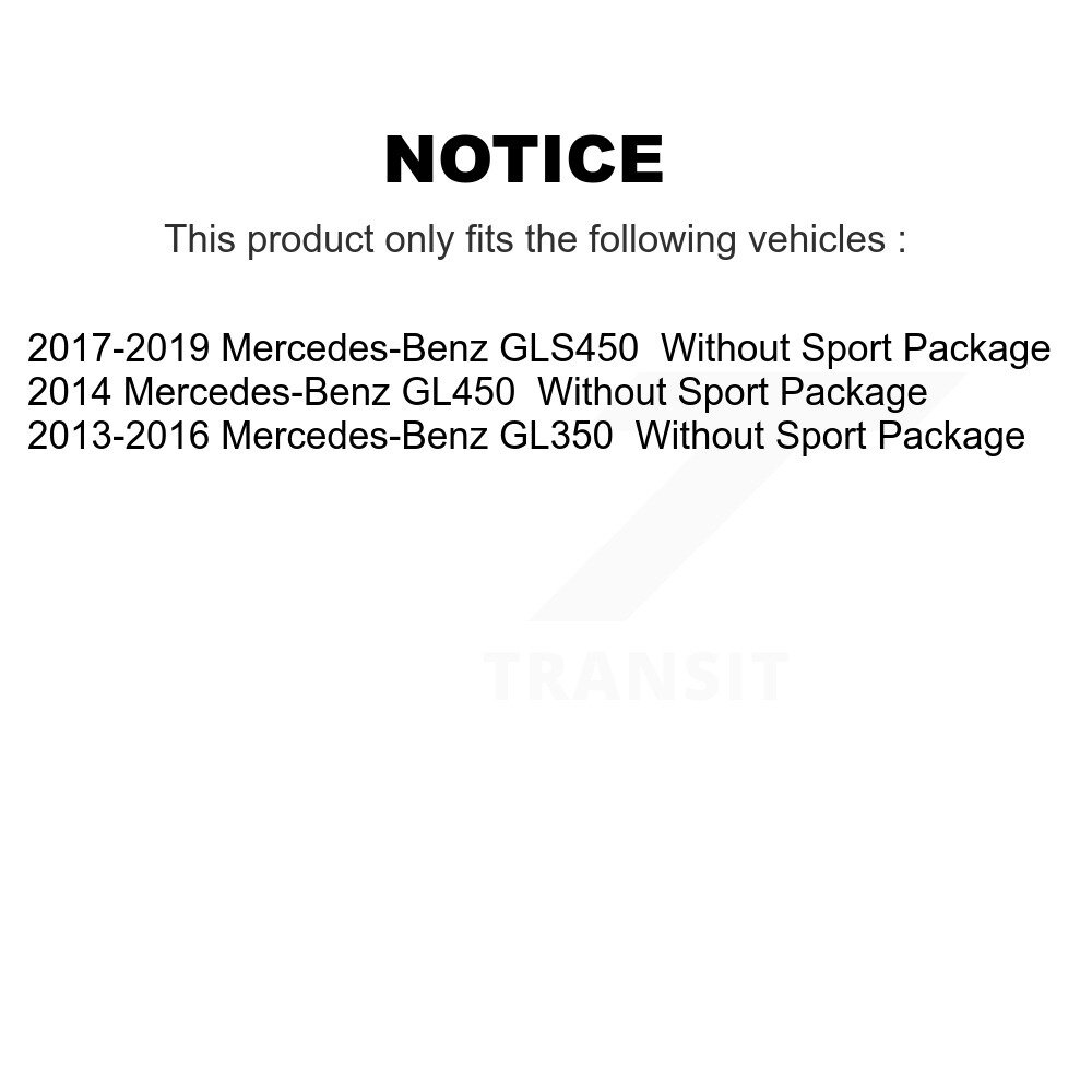 Front Rear Disc Brake Rotors And Ceramic Pads Kit For Mercedes-Benz GL350 GLS450 GL450 K8C-101188 - Image 2