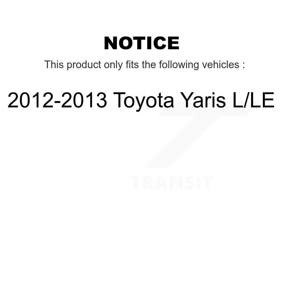 Front Rear Disc Brake Rotors And Ceramic Pads Kit For 2012-2013 Toyota Yaris L LE K8C-101218 - Image 2
