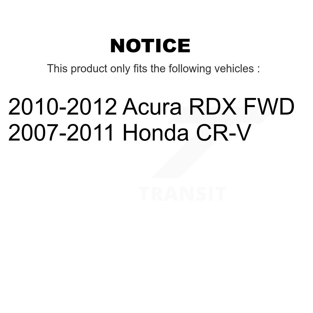 Front Rear Disc Brake Rotors And Ceramic Pads Kit For Honda CR-V Acura RDX K8C-101336 - Image 2