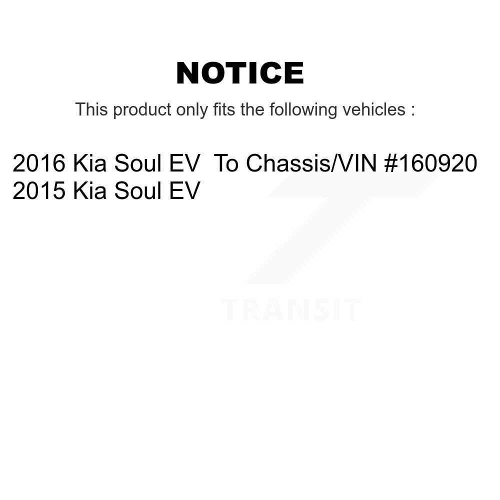 Front Rear Disc Brake Rotors And Ceramic Pads Kit For Kia Soul EV K8C-101348 - Image 2