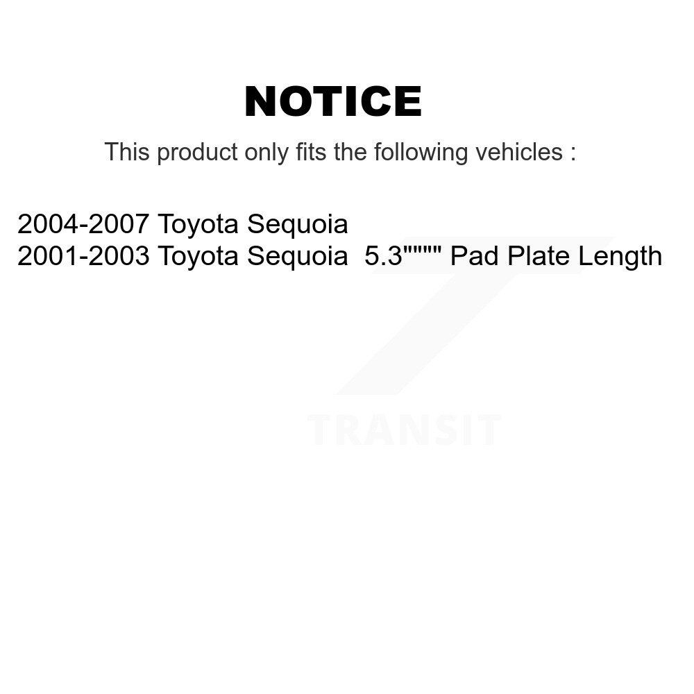 Front Rear Disc Brake Rotors And Ceramic Pads Kit For Toyota Sequoia K8C-101431 - Image 2