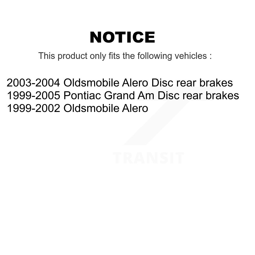 Front Rear Disc Brake Rotors And Ceramic Pads Kit For Pontiac Grand Am Oldsmobile Alero K8C-101473 - Image 2