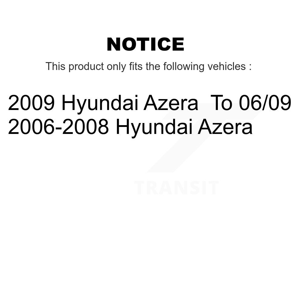Front Rear Disc Brake Rotors And Ceramic Pads Kit For 2006-2009 Hyundai Azera K8C-101481 - Image 2