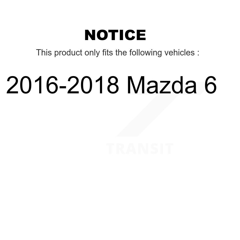 Front Rear Disc Brake Rotors And Ceramic Pads Kit For 2016-2018 Mazda 6 K8C-101534 - Image 2