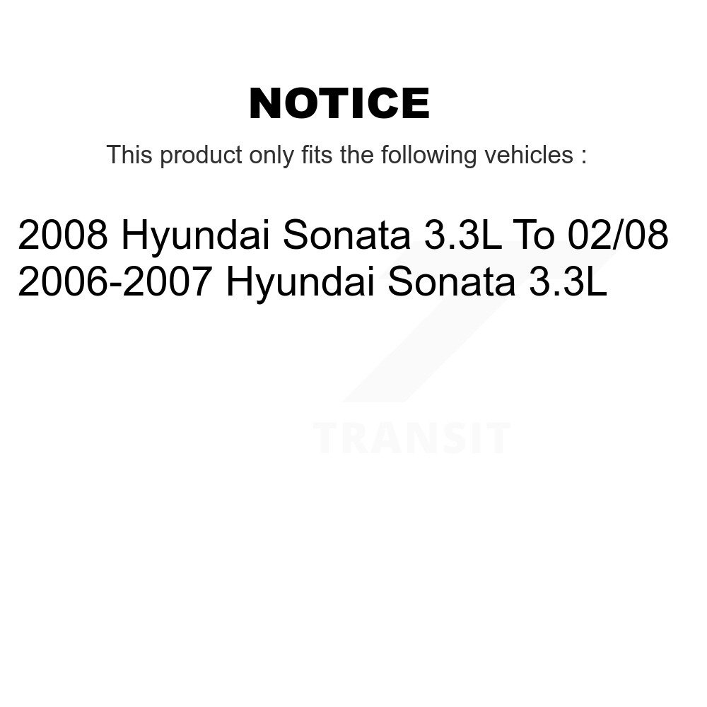 Rear Disc Brake Rotors And Ceramic Pads Kit For Hyundai Sonata 3.3L K8C-101667 - Image 2