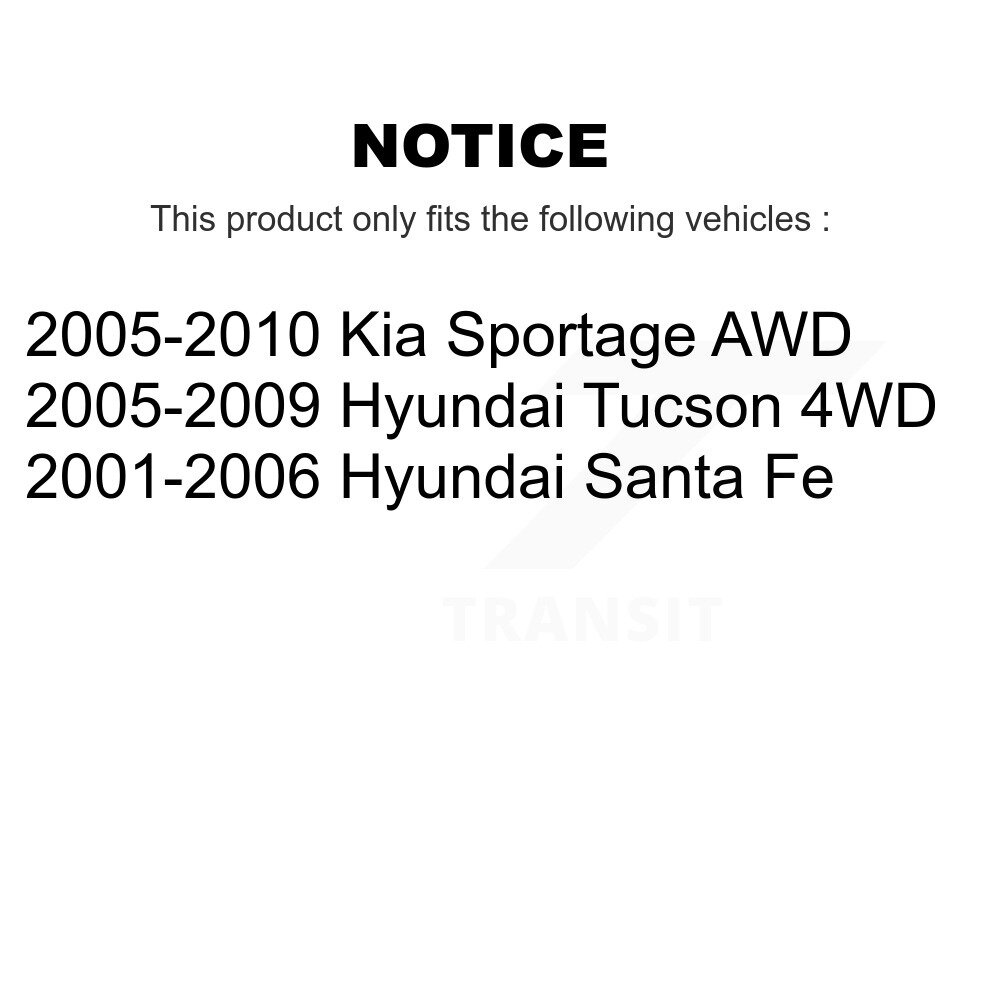Rear Disc Brake Rotors And Ceramic Pads Kit For Hyundai Tucson Kia Sportage Santa Fe K8C-101769 - Image 2