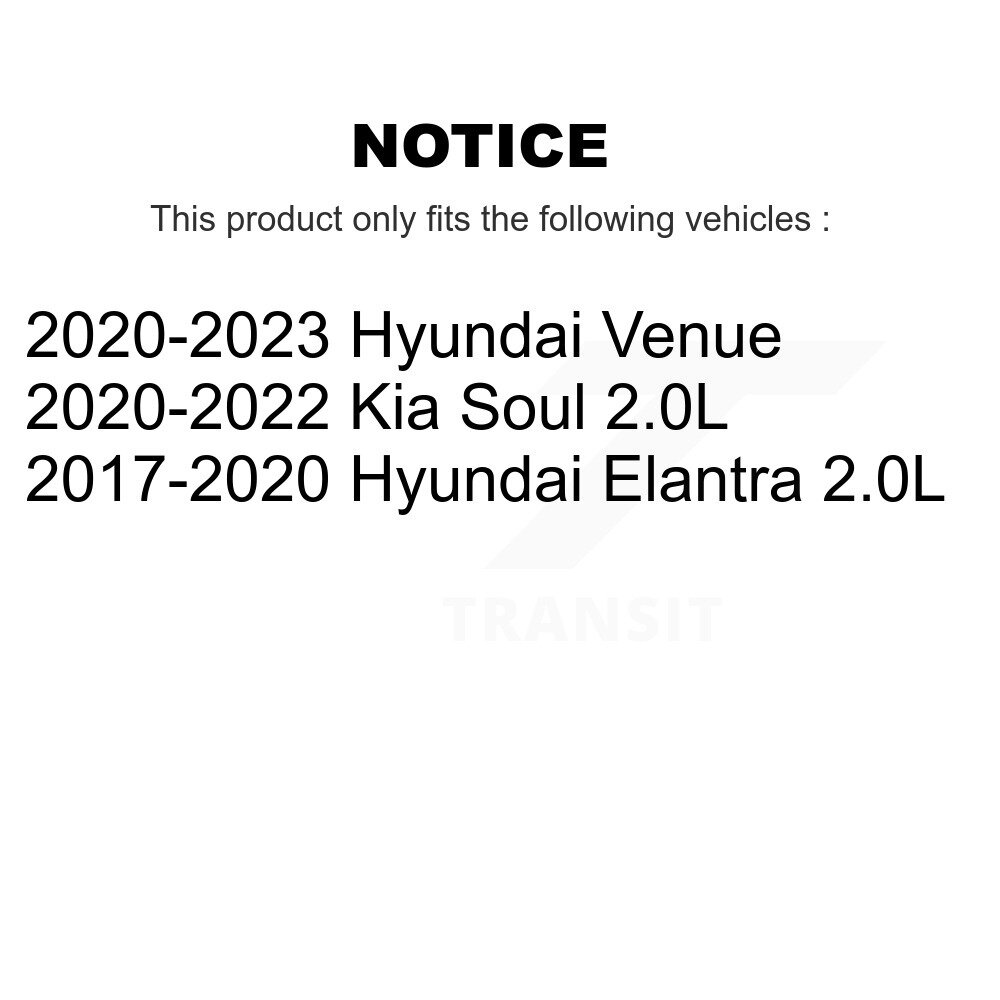 Rear Disc Brake Rotors And Ceramic Pads Kit For Hyundai Elantra Venue Kia Soul K8C-101782 - Image 2