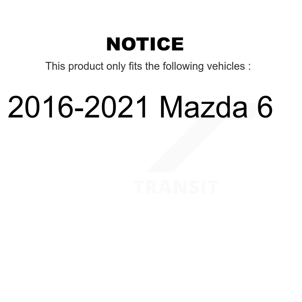 Rear Disc Brake Rotors And Ceramic Pads Kit For 2016-2021 Mazda 6 K8C-101795 - Image 2
